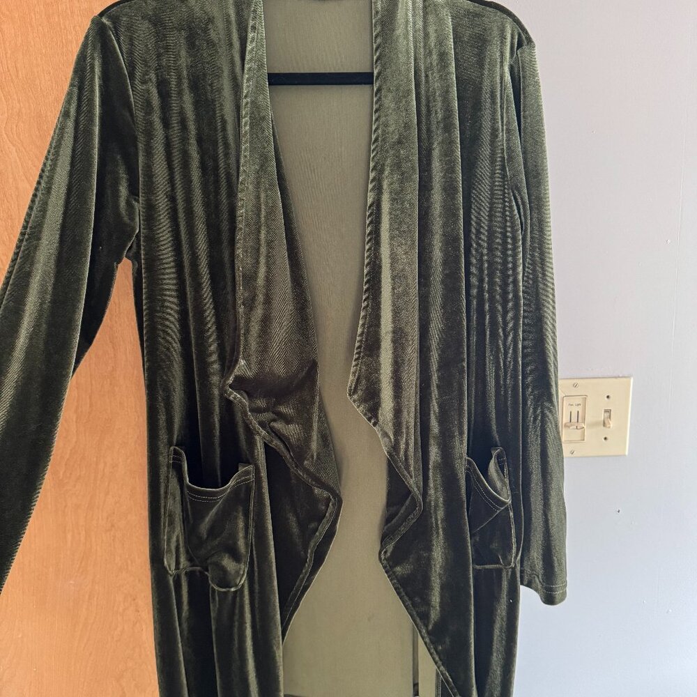 Green Velvet Blazer Cardigan from Amazon size small